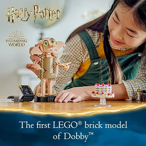 LEGO Harry Potter Dobby Ev Elfleri İnşa Seti, Harry Potter Serisinin Sevilen Bir Karakterinin İnşa Edilebilir ve Sergilenebilir Modeli, 8 Yaşındaki Çocuklar İçin Doğum Günü Hediyesi, 76421 - 2