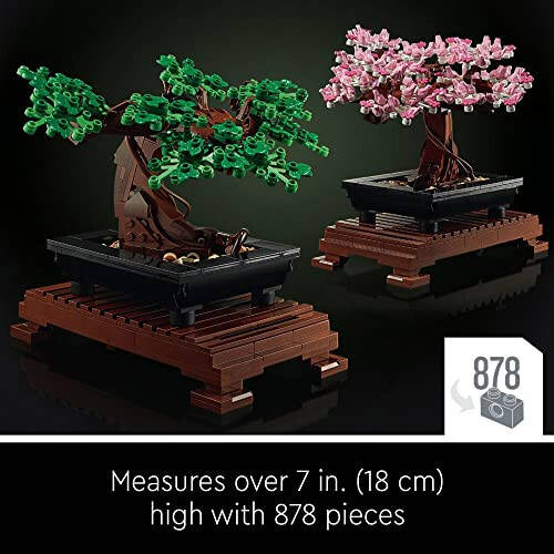 LEGO Icons Bonsai Tree Building Set, Features Cherry Blossom Flowers, DIY Plant Model for Adults, Creative Gift for Home Décor and Office Art, Botanical Collection Design Kit, 10281 - 5