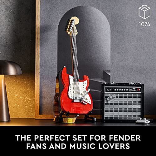 LEGO Ideas Fender Stratocaster 21329 DIY Guitar Model Building Set for Music Lovers, Complete with 65 Princeton Reverb Amplifier & Authentic Accessories, Perfect Way to Rock Gift Giving - 2