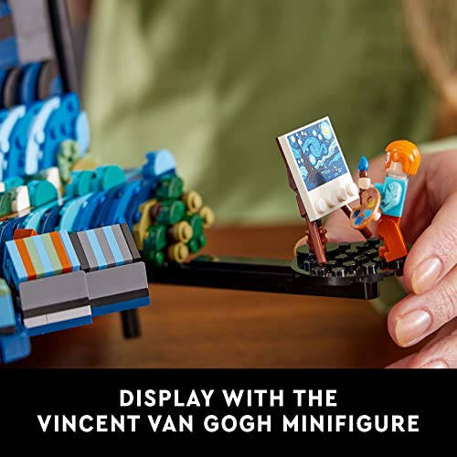 LEGO Ideas Vincent van Gogh Yıldızlı Gece, Eviniz İçin Eşsiz 3B Duvar Sanatı veya Masa Görüntüsü, Sanatçı Minfigürüyle, Yetişkinler İçin Yaratıcı Yapı Oyuncak Seti, 21333 - 4