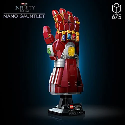 LEGO Marvel Nano Gauntlet, Iron Man modeli Cheksizlik Toshlari bilan, 76223 Avengers: Endgame film to'plami, Yig'ish uchun xotira buyumlari, Kattalar va o'smirlar uchun sovg'a g'oyasi - LEGO (1)
