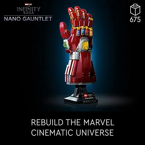 LEGO Marvel Nano Gauntlet, модель Железного Человека с Камнями Бесконечности, 76223 набор для фильма «Мстители: Финал», коллекционная сувенирная продукция, идея подарка для взрослых и подростков - 8