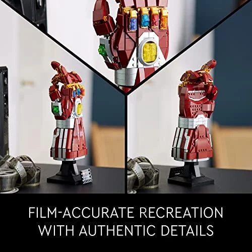 LEGO Marvel Nano Gauntlet, модель Железного Человека с Камнями Бесконечности, 76223 набор для фильма «Мстители: Финал», коллекционная сувенирная продукция, идея подарка для взрослых и подростков - 10