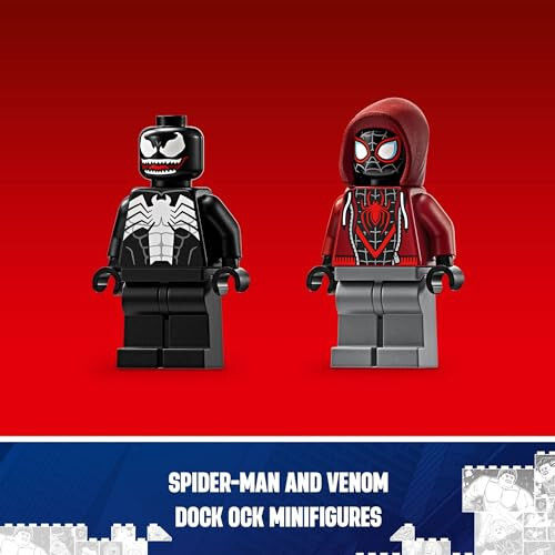 LEGO Marvel Venom Makine Zırhı vs. Miles Morales, Hareketli Aksiyon Figürü Çocuklar İçin, Marvel Yapı Seti Minfigürlerle, Seyahat Oyuncağı, Süper Kahraman Savaş Hediyesi 6 Yaş ve Üzeri Erkek ve Kız Çocukları İçin, 76276 - 6