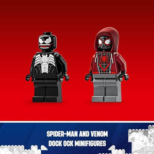 LEGO Marvel Venom Mech Armor vs. Miles Morales, Posable Action for Kids, Marvel Building Set with Minifigures, Travel Toy, Super Hero Battle Gift for Boys and Girls Aged 6 and Up, 76276 - 6