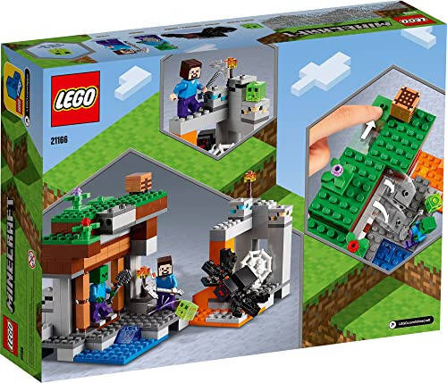 LEGO Minecraft The Abandoned Mine Building Toy, 21166 Zombie Cave with Slime, Steve & Spider Figures, Gift idea for Kids, Boys and Girls Age 7 Plus - 12
