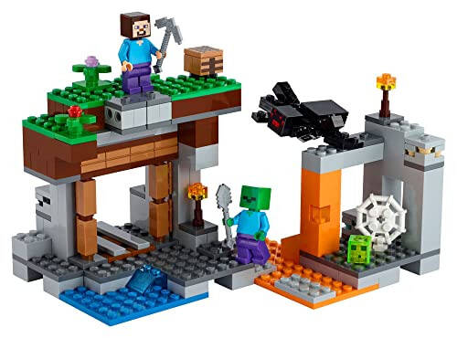 LEGO Minecraft The Abandoned Mine Building Toy, 21166 Zombie Cave with Slime, Steve & Spider Figures, Gift idea for Kids, Boys and Girls Age 7 Plus - 11