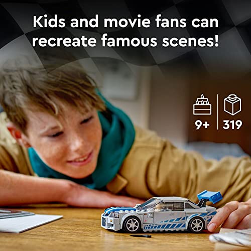 LEGO Speed Champions 2 Fast 2 Furious Nissan Skyline GT-R (R34), Race Car Toy Model Building Kit, Collectible with Racer Minifigure, 2023 Set for Kids, Boys and Girls Ages 9 and Up 76917 - 4