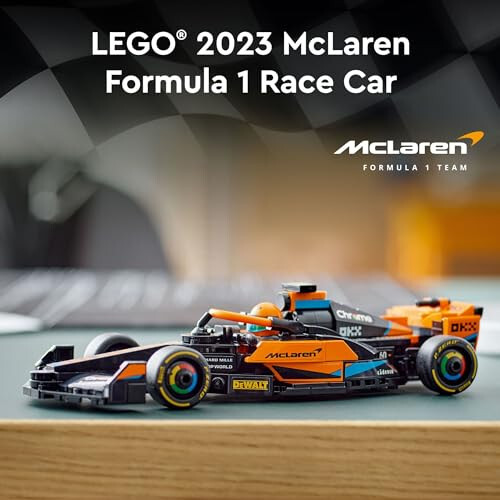 LEGO Speed Champions 2023 McLaren Formula 1 Yarış Arabası Oyuncak, Oynamak ve Sergilemek İçin İnşa Edilebilir McLaren Oyuncak Seti, 9 Yaş ve Üzeri Bağımsız Oynamayı Seven Erkek ve Kız Çocukları İçin F1 Oyuncak Hediye Fikirleri, 76919 - 2