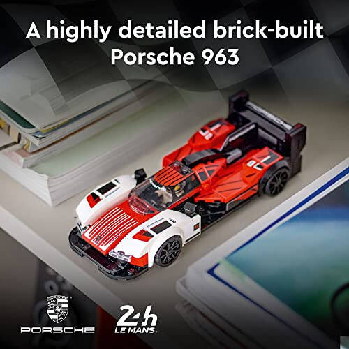 LEGO Speed Champions Porsche 963 76916, Model Araba Yapım Seti, Çocuklar İçin Yarış Aracı Oyuncak, 2023 Koleksiyon Seti ve Sürücü Minfigürü - 3