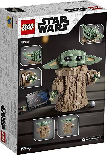 LEGO Star Wars: The Mandalorian Series The Child 75318 - Baby Yoda Grogu Figure, Building Toy, Collectible Room Decoration for Boys and Girls, Teens, with Minifigure and Nameplate, Gift Idea - 4