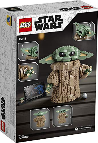 LEGO Star Wars: Mandaloriyaliklar Seriyasi Bola 75318 - Kichkina Yoda Grogu Figurası, Qurish O'yinchoqi, Bolalar va Qizlar, O'smirlar Uchun Kolleksiyali Xona Dekoratsiyasi, Minifigura va Nomi Plitasi bilan, Sovg'a G'oyasi - 4