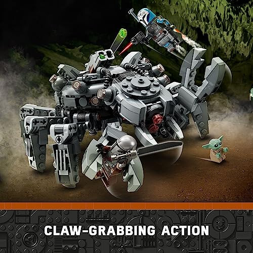 LEGO Star Wars Oʻrgimchak Tank 75361, The Mandalorian 3-mavsumidan qurilishi mumkin boʻlgan oʻyinchoq mexanizm, Mandalorian (Qora Qilichli), Bo-Katan va Grogu «Chaqaloq Yoda» minifiguralari bilan, 9 yosh va undan katta bolalar uchun sovgʻa gʻoyasi - 4