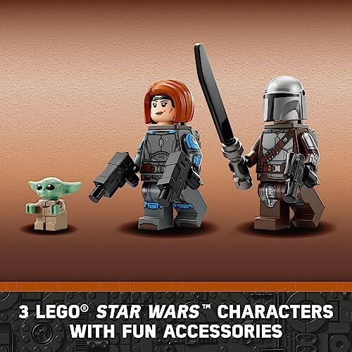 LEGO Star Wars Oʻrgimchak Tank 75361, The Mandalorian 3-mavsumidan qurilishi mumkin boʻlgan oʻyinchoq mexanizm, Mandalorian (Qora Qilichli), Bo-Katan va Grogu «Chaqaloq Yoda» minifiguralari bilan, 9 yosh va undan katta bolalar uchun sovgʻa gʻoyasi - 5