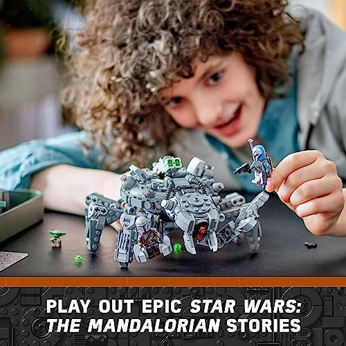 LEGO Star Wars Oʻrgimchak Tank 75361, The Mandalorian 3-mavsumidan qurilishi mumkin boʻlgan oʻyinchoq mexanizm, Mandalorian (Qora Qilichli), Bo-Katan va Grogu «Chaqaloq Yoda» minifiguralari bilan, 9 yosh va undan katta bolalar uchun sovgʻa gʻoyasi - 6