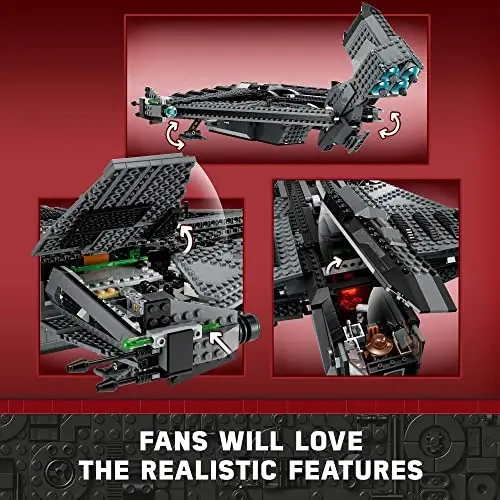 LEGO Star Wars The Justifier 75323, Cad Bane minifigurasi va Todo 360 droid figurasi bilan yig‘iladigan o‘yinchoq kosmik kemasi, The Bad Batch to‘plami, bolalar, o‘g‘il bolalar va qizlar uchun sovg‘alar - 4