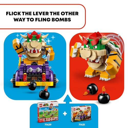 LEGO Super Mario Bowser'ın Kaslı Araba Genişletme Seti, Koleksiyonluk Bowser Oyuncağı Çocuklar İçin, Erkek, Kız ve Oyuncular İçin Hediye 8 Yaş ve Üzeri, 71431 - 3