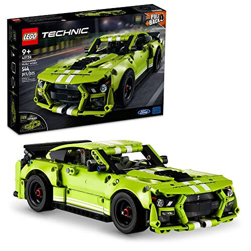 LEGO Technic Ford Mustang Shelby GT500 Yapım Seti 42138 - Geri Çekmeli Drag Yarışı Oyuncak Araba Model Seti, Hızlı Eylemli Oyun İçin AR Uygulaması Özelliği, 9 Yaş ve Üzeri Erkek, Kız ve Gençler İçin Harika Hediye - 3