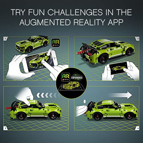 LEGO Technic Ford Mustang Shelby GT500 Toy Car - Building Toy for Boys & Girls, Ages 9+ Years - Pull Back Car W/AR App for Pretend Play - Gift Ideas - 42138 - LEGO (1)