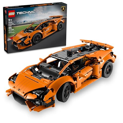 LEGO Technic Lamborghini Huracán Tecnica Turuncu Gelişmiş Yapı Oyuncağı, Çocuk Odası Dekoru İçin Lamborghini Araba Oyuncağı, 9 Yaş ve Üzeri Erkek ve Kızlar İçin Model Araba Araç Seti, 42196 - 1