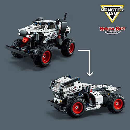 LEGO Technic Monster Jam Monster Mutt Dalmatian, 2in1 Pull Back Racing Toys, Birthday Gift Idea, DIY Building Toy, Monster Truck Toy for Kids, Boys and Girls Ages 7 and Up, 42150 - 8