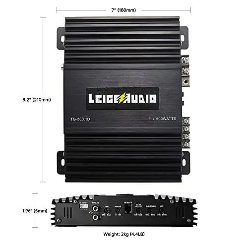 LEIGESAUDIO 500 Vatt MonoBlok Amplifikatori, D Klassi, 1 OModazon Barqaror Subwoofer Avtomobil Audio Karnaylari uchun Amplifikatorlar - 3