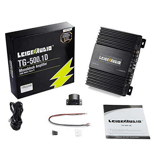LEIGESAUDIO 500 Watts MonoBlock Amplifier, Class D, 1 OModazone Stable Subwoofer Amplifiers for Car Audio Speakers - 6
