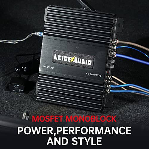 LEIGESAUDIO 500 Watts MonoBlock Amplifier, Class D, 1 OModazone Stable Subwoofer Amplifiers for Car Audio Speakers - 2