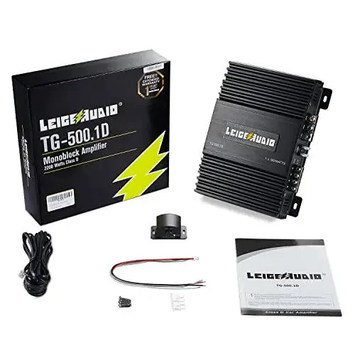 LEIGESAUDIO 500 Watts MonoBlock Amplifier, Class D, 1 OModazone Stable Subwoofer Amplifiers for Car Audio Speakers - 6
