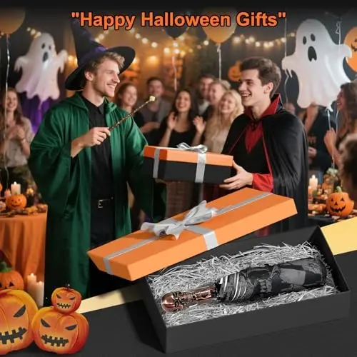 Lejorain Mens Black Skull Umbrella - Automatic Luxury Travel Windproof Umbrella Compact - Portable Strong Lightweight Rain Umbrella for Adults - 6