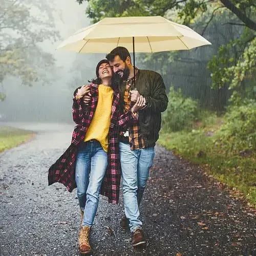 Lejorain Large Folding Golf Umbrella - Compact Mens Umbrellas Travel Rain and Windproof 54inch Collapsible Automatic Open Close Umbrella 210T Teflon Vented Double Canopy - 6