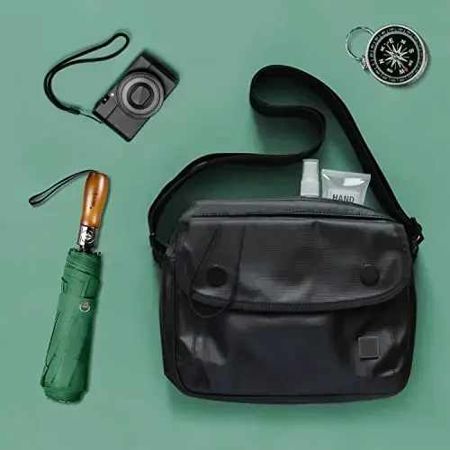 Lejorain kattalanadigan katta golf soyaboni - ixcham erkaklar soyabonlari Sayohat uchun yomg'ir va shamolga chidamli 54 dyuymli avtomatik ochiladigan yopiladigan soyabon 210T Teflon ventilyatsiyali ikki qavatli gumbaz - 5