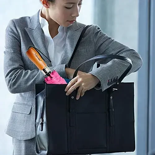 Lejorain Large Folding Golf Umbrella - Compact Mens Umbrellas Travel Rain and Windproof 54inch Collapsible Automatic Open Close Umbrella 210T Teflon Vented Double Canopy - 5