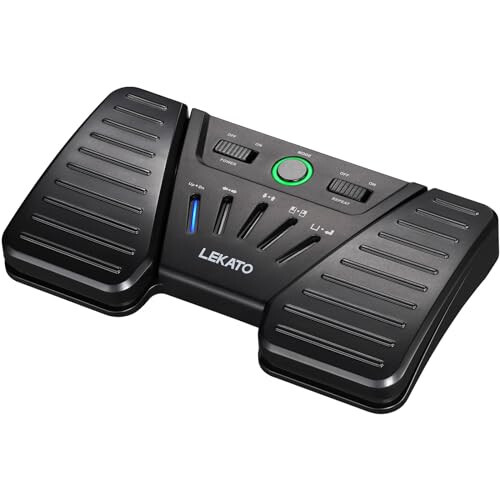 LEKATO Bluetooth Wireless Page Turner Pedal Music Page Turner for iPad Tablets Page Turning, Rechargeable Hands-Free Page Turner Pedal for Playing Instruments App Controller Anti-slip Foot Switches - 3