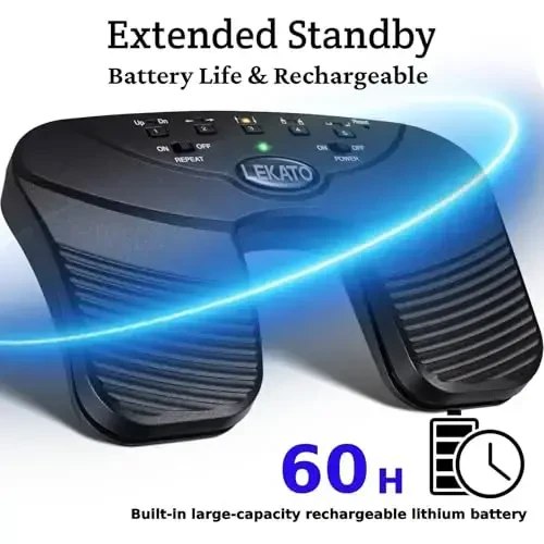 LEKATO Wireless Bluetooth Page Turner Pedal Music Page Turner Pedal for Ipad,Tablets Android IOS Phones Rechargeable Foot Pedal Silent Page Turner Ipad for Hands-Free - 3