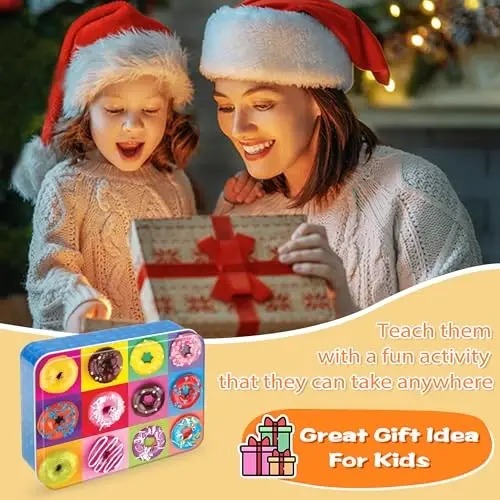 LELEMON Puzzles for Kids Ages 4-8,Donut Puzzle 100 Piece Puzzles for Kids Ages 4-6 in a Metal Box,Educational Jigsaw Puzzles 100 Piece Puzzle Games Toys for Girls and Boys - 6