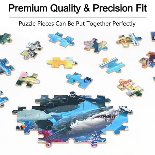 LELEMON Puzzles for Kids Ages 4-6,Underwater World 100 Piece Puzzles for Kids Ages 4-8 in a Metal Box, Educational Jigsaw Puzzles 100 Piece Puzzle Games Puzzle Toys for Girls and Boys - 5