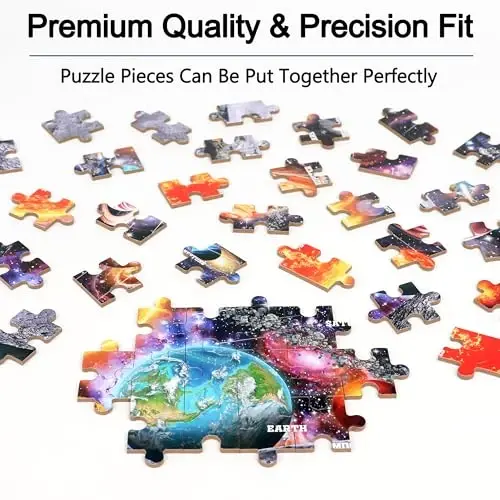 LELEMON Puzzles for Kids Ages 4-6, Space 60 Piece Puzzles for Kids Ages 3-5 in a Metal Box, Educational Jigsaw Puzzles Childrens Puzzle Games Puzzle Toys for Girls and Boys - 5