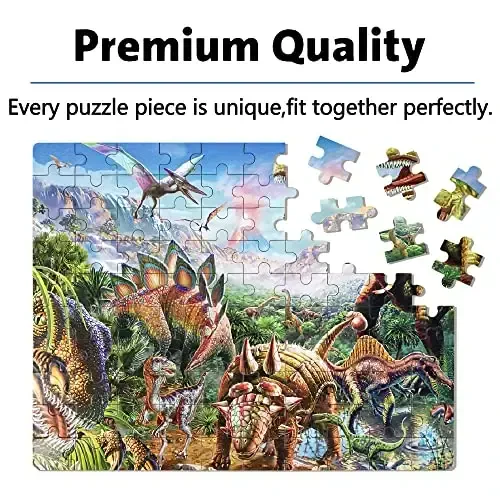 LELEMON Puzzles for Kids Ages 4-6,6 Pack 100 Piece Puzzles for Kids Ages 4-8 in a Metal Box,Educational Jigsaw Puzzles Puzzle Games Puzzle Toys for Girls and Boys - 4