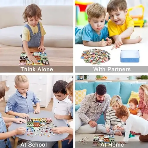 LELEMON Puzzles for Kids Ages 4-6,Cute Dogs 100 Piece Puzzles for Kids Ages 6-8 in a Metal Box,Educational Jigsaw Puzzles,Childrens 100 Piece Puzzle Games Puzzle Toys for Girls and Boys - 4