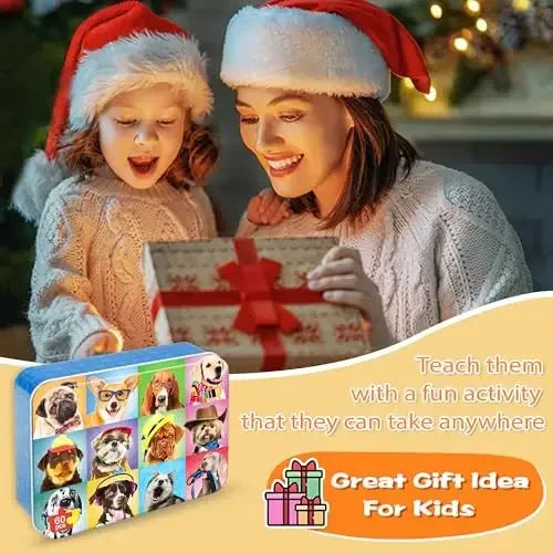 LELEMON Puzzles for Kids Ages 4-6,Dog 60 Piece Puzzles for Kids Ages 4-8,Children Jigsaw Puzzles Kids Puzzles in a Metal Box,Educational Learning Puzzle Toys for Girls and Boys - 6
