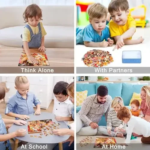 LELEMON Puzzles for Kids Ages 4-6,Hamburger Foods 100 Piece Puzzles for Kids Ages 4-8 in a Metal Box, Educational Jigsaw Puzzles 100 Piece Puzzle Games Puzzle Toys for Girls and Boys - 4