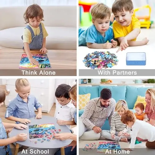 LELEMON Puzzles for Kids Ages 4-6,Underwater World 100 Piece Puzzles for Kids Ages 4-8 in a Metal Box, Educational Jigsaw Puzzles 100 Piece Puzzle Games Puzzle Toys for Girls and Boys - 4