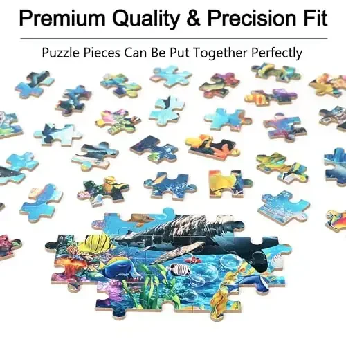 LELEMON Puzzles for Kids Ages 4-6,Underwater World 100 Piece Puzzles for Kids in a Metal Box, Educational Jigsaw Puzzles 100 Piece Puzzle Games Puzzle Toys for Girls and Boys - 5