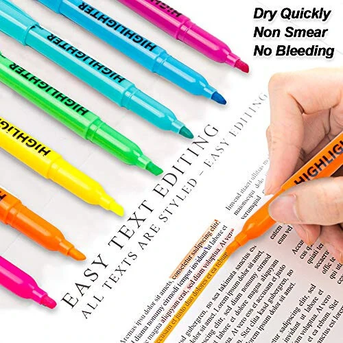 Lelix 30 Pack Highlighters, 10 Bright Colors, Chisel Tip, Quick Drying for Back to School, Office, Home, ideal for Highlighting Underlining - 4