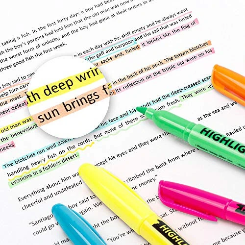Lelix 30 Pack Highlighters, 10 Bright Colors, Chisel Tip, Quick Drying for Back to School, Office, Home, ideal for Highlighting Underlining - 5