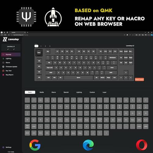 LEMOKEY L3 TKL Беспроводная клавиатура QMK/Launcher с полнометаллическим корпусом, горячей заменой, RGB-подсветкой, настраиваемая механическая клавиатура для Windows/Linux, переключатель Gateron Brown, полностью собранная ручка - Серебряный - 3