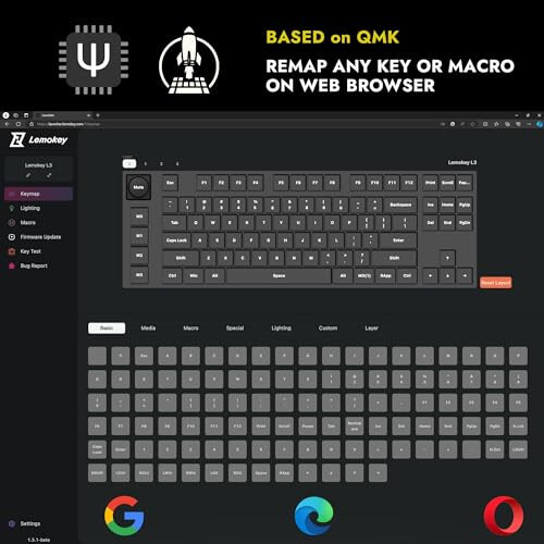 LEMOKEY L3 TKL Düzensiz Kablosuz QMK/Launcher Tam Metal Sıcak Değiştirilebilir RGB Arka Aydınlatmalı Özel Mekanik Klavye Windows/Linux için, Gateron Kahverengi Anahtar, Tamamen Monte Edilmiş Düğme - Gümüş - 3