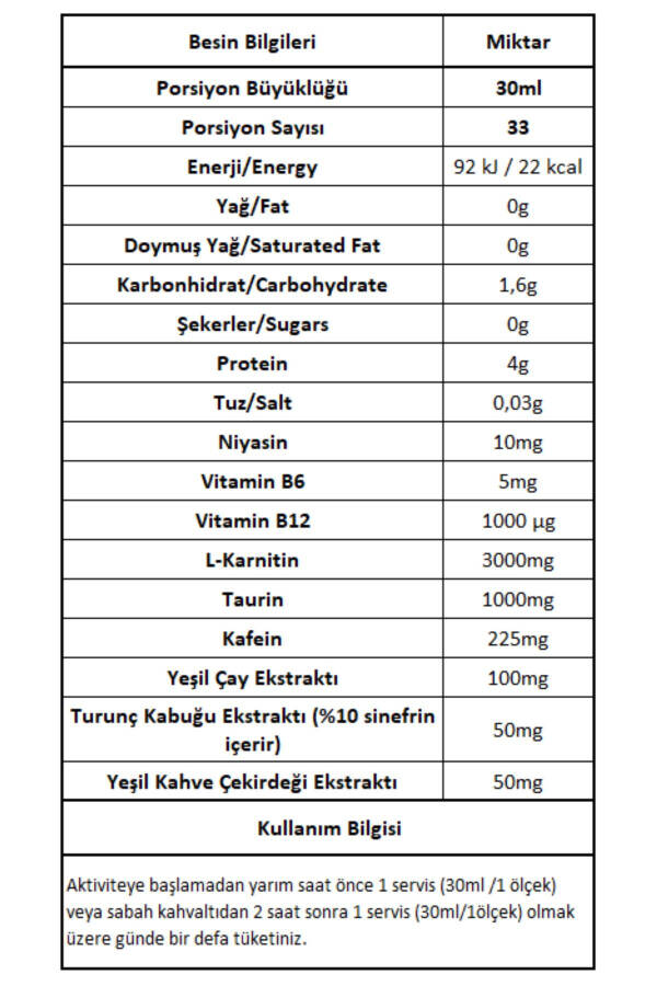 Lemon Flavored Thermo Nator L Carnitine 1000 ml 3000mg L Carnitine - 2