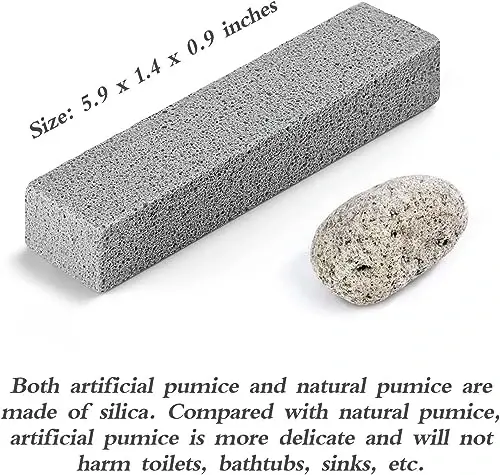 Lenicany 12Pack Pumice Stone for Toilet Cleaning Bowl Stick,Powerfully Cleans Hard Water Rings, Calcium Buildup & Stains, Suitable for Cleaning Toilet, Bathtubs, Kitchen Sink, Grill - 4